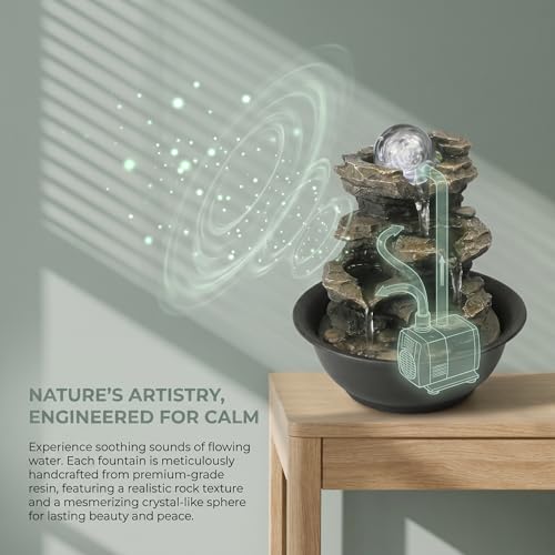8.3” H Indoor Zen Tabletop Water Fountain
