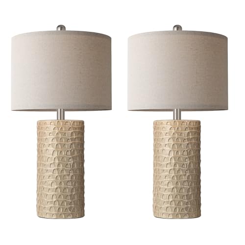 23" Modern Ceramic Table Lamp Set of 2 (2 Count)