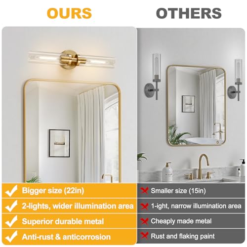 Brushed Gold Wall Sconces