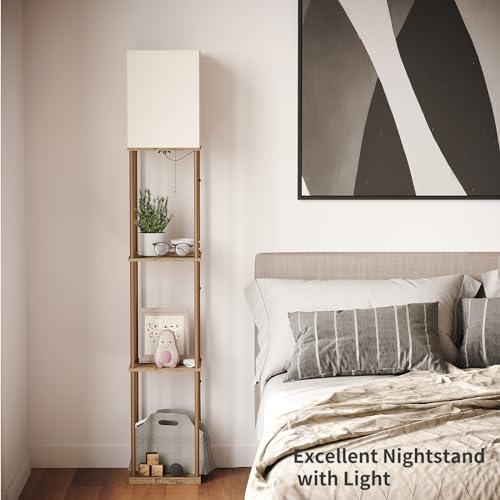 Floor Lamp with Shelves