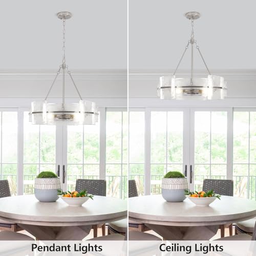Modern 22 inch Brushed Nickel Dining Room Chandelier