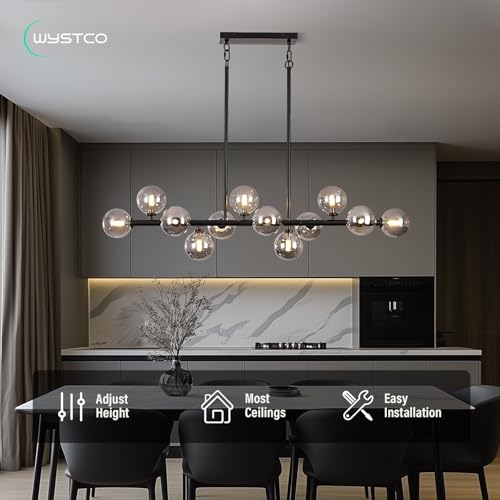 50 Inch Large Glass Globe Sputnik Chandelier