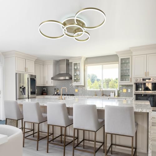 4 Ring Dimmable Low Porfile LED Ceiling Light for Bedroom