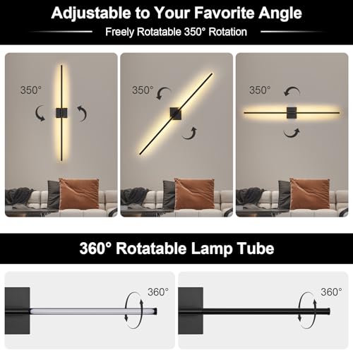 Wall Sconces Set of Two with Remote Control (2 Count)