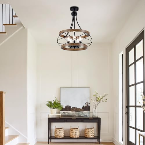 5 Light Farmhouse Chandelier (5 Count)