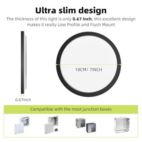 6PACK Flush Mount LED Ceiling Light Fixture