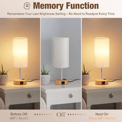 Touch Bedside Table Lamp for Bedroom