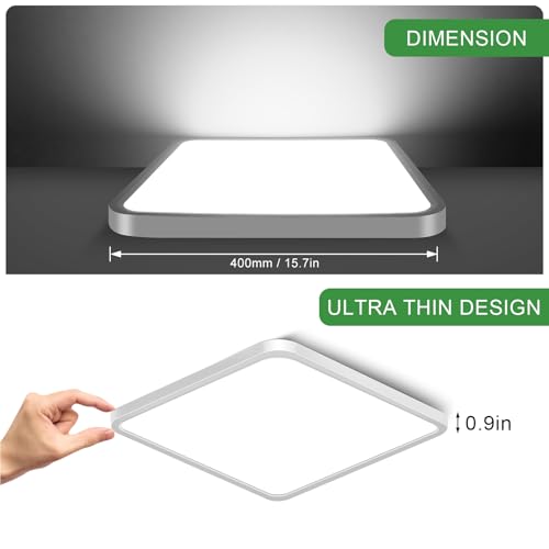 15.7Inch 32W Square LED Ceiling Light Fixtures Flush Mount