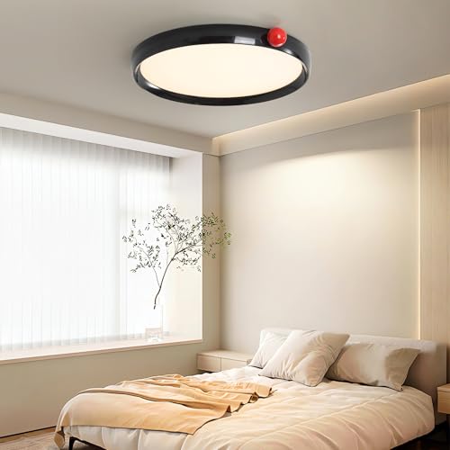 Black Round Flat Panel Light