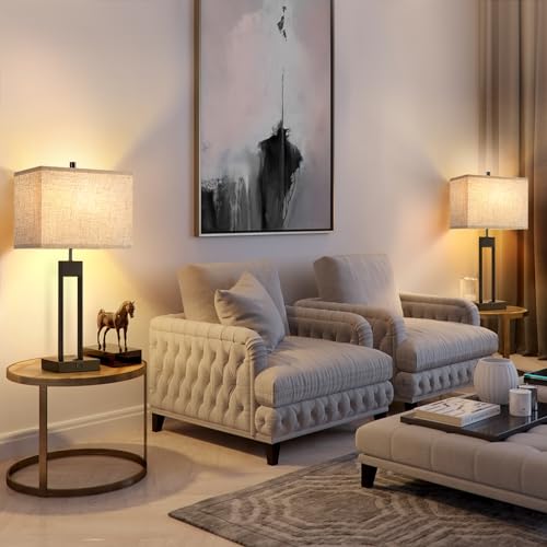 Extra Large 25.5" Nightstand Table Lamps for Bedrooms Set of 2 (2 Count)