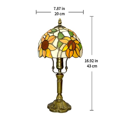 Tiffany Lamp Stained Glass 3 Way Table Lamp