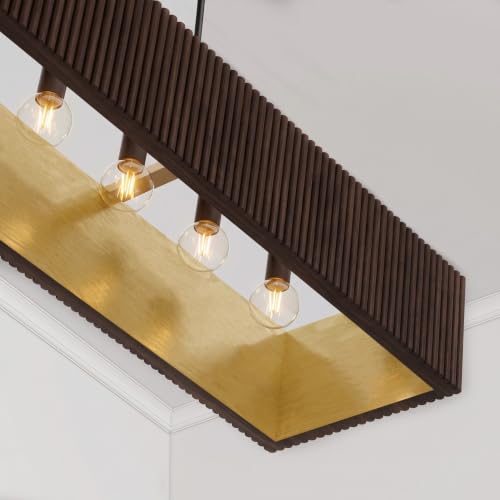 Walnut Wood Chandelier Rustic