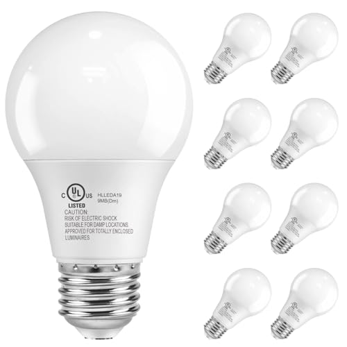 8 Pack A19 LED Light Bulbs 3000K (8 Count)