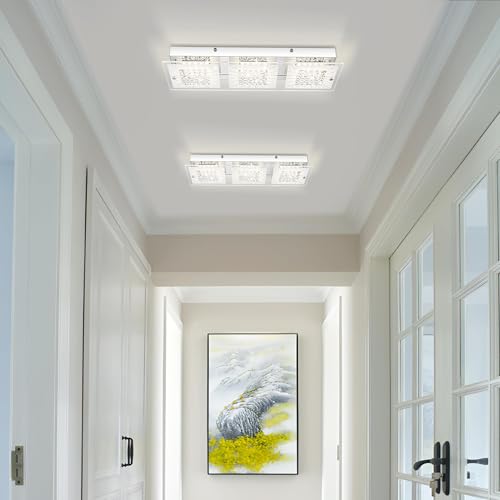 Crystal Ceiling Light Flush Mount Modern Rectangle Ceiling Light Fxiture