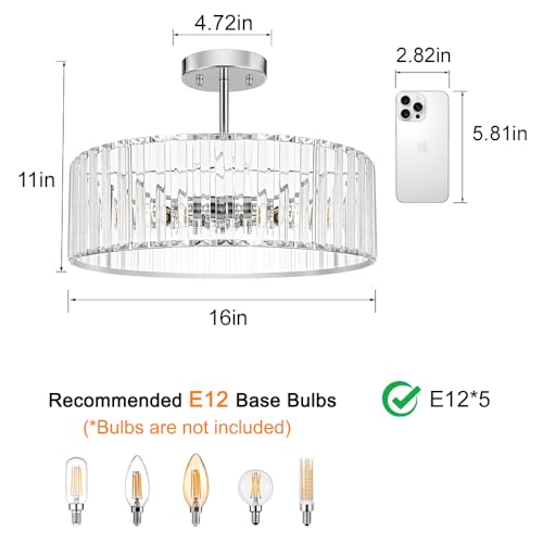 Modern Crystal Ceiling Light Fixture