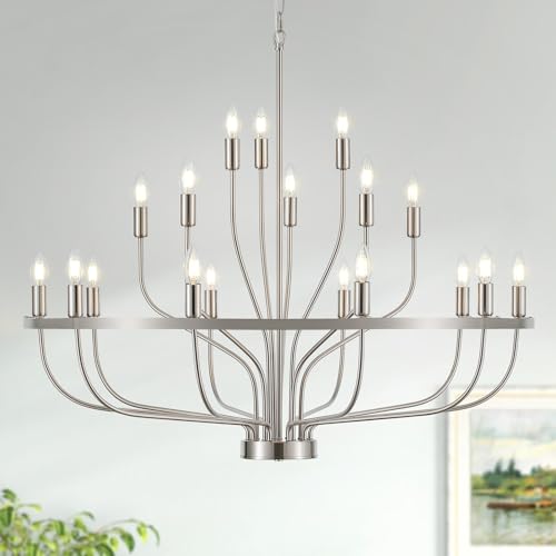 39.4" Brushed Nickel Chandelier