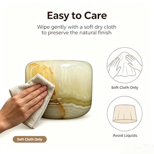 Natural Marble Lamp Cordless Touch Control Night Light 3