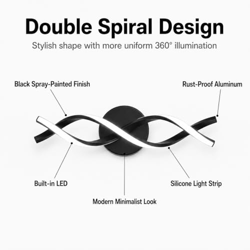 Modern Black LED Vanity Lighting