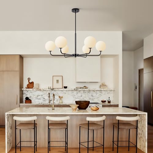 6 Light Mid Century Sputnik Chandelier