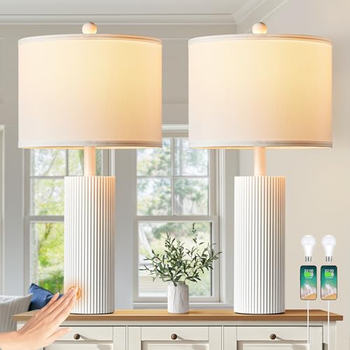 24.5”Modern Table Lamps for Living Room (2 Count)