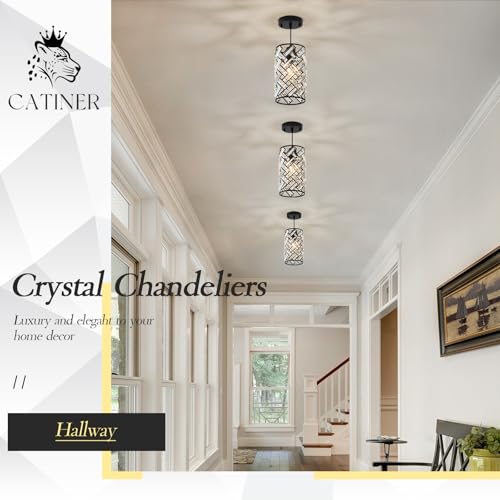 Black Crystal Pendant Light