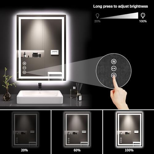 24"X32" LED Bathroom Mirror with Lights