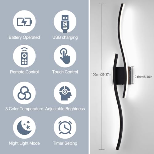 Modern LED Wall Sconce Set of 2