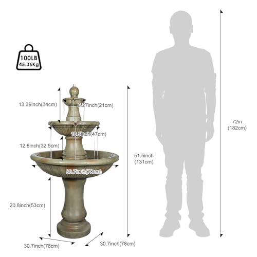 51.5" Water Fountain Outdoor