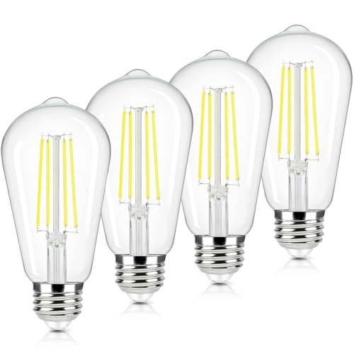 4 Pack Vintage LED Edison Bulbs 60W Equivalent (4 Count)