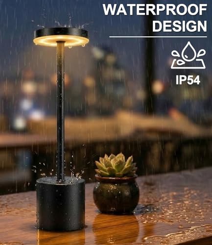 Black Cordless Table Lamp