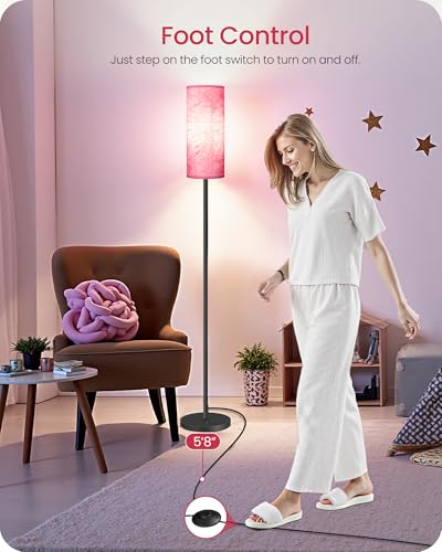 Dimmable Floor Lamps for Living Room with Remote and Foot Switch