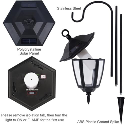 4 Pack Solar Halloween Flame Hanging Lights Outdoor (16 Count)