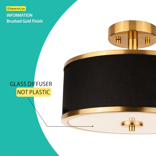 3 Light Semi Flush Mount Ceiling Light Fixture