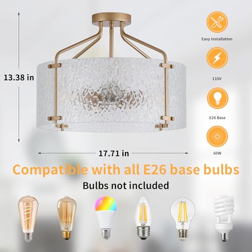 Semi Flush Mount Ceiling Light Fixture