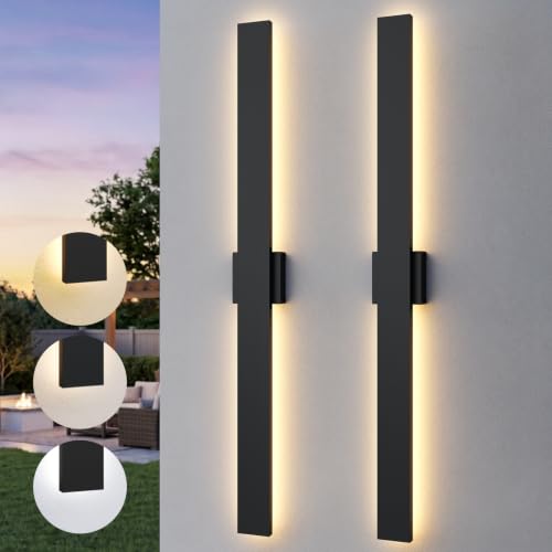 2 Pack 47.2in LED Outdoor Wall Lights (47.2in)