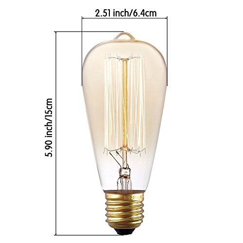 ST64INC 6 ST64 Vintage Light Bulb 6 (6 Count)