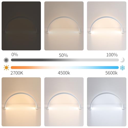 Half Moon Nail Light for Desk with Knob