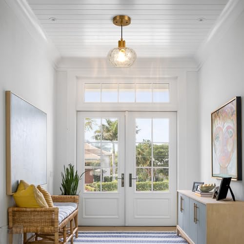 Glass Pendant Lights Kitchen Island 8 Inch Adjustable Pendant Light Fixtures with Hand
