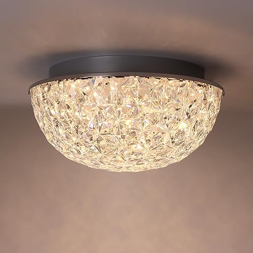 12in LED Crystal Chandelier Flush Mount