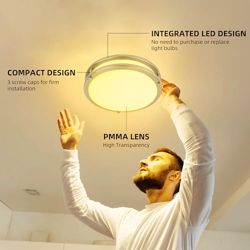 13 inch Flush Mount LED Ceiling Light Fixture (2 Count)