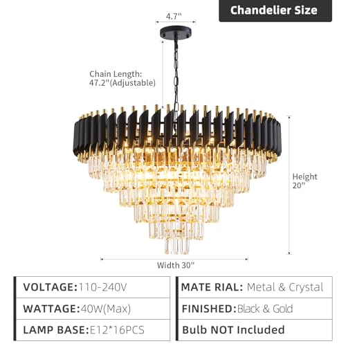 Modern Crystal Chandelier 6 Tiers