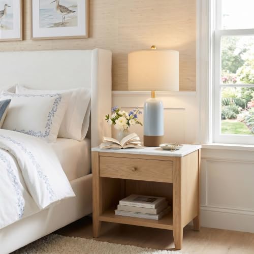 24'' Farmhouse Blue Table Lamps Set of 2 for Living Room (2 Count)