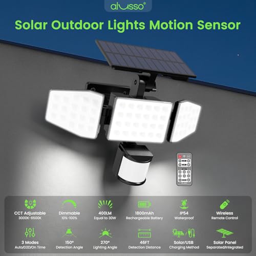 Solar Lights Outdoor Motion Sensor (2 Count)