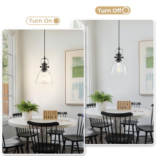 Black Pendant Lights Kitchen Island 2 Pack (2 Count)