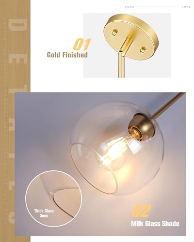 2 Pack Gold Pendant Light Fixtures (2 Count)