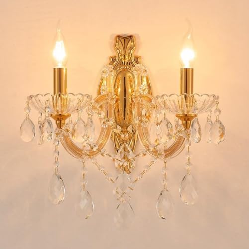 Gold Traditional Crystal Wall Sconce