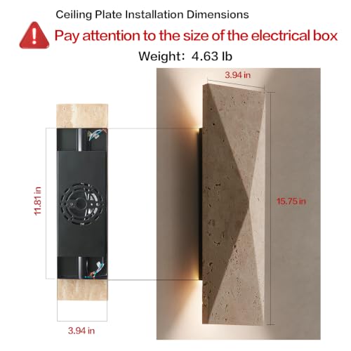 Travertine Wall Sconce
