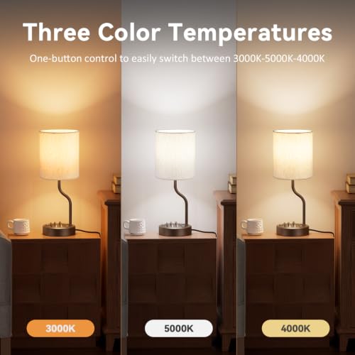 Bedside Lamps for Bedroom Set of 2 (2 Count)