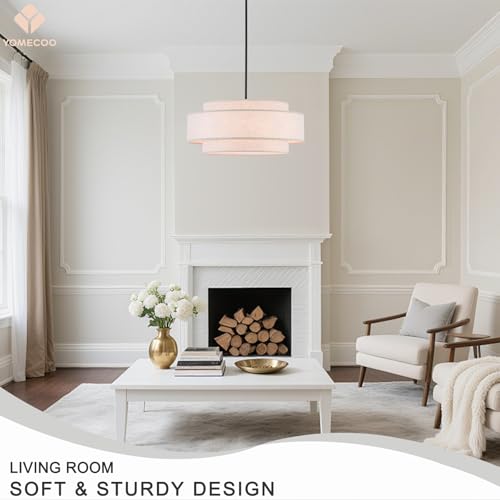 23.6" Modern Large Drum Chandelier