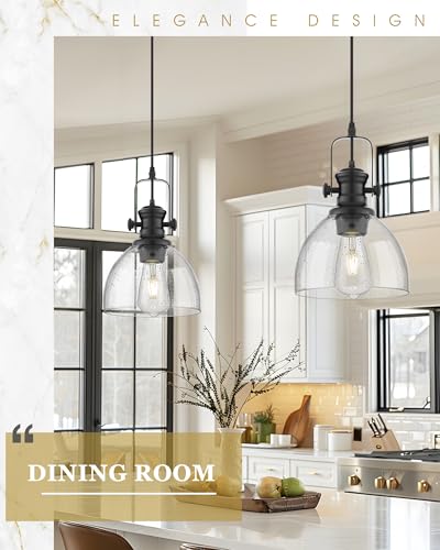 2 Pack Black Pendant Light Kitchen Island (2 Count)